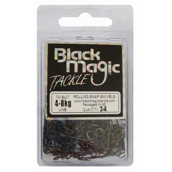 Black Magic Rolling Snap Swivel 34 Pack 1 Black Magic Rolling Snap Swivel 34 Pack