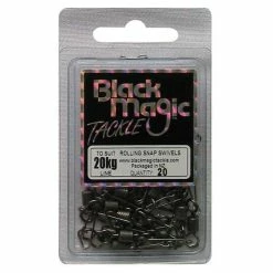 Black Magic Rolling Snap Swivel 20 Pack