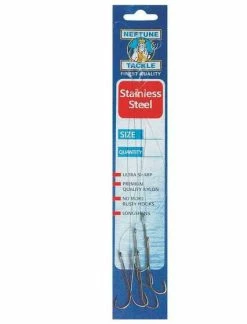 Neptune Snelled Stainless Steel Long Shank Hook Rig