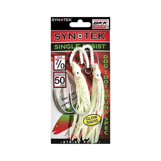 Synotek Single Assist Hooks 7/0 5.0cm Full Glow 1 Synotek Single Assist Hooks 7/0 5.0cm Full Glow